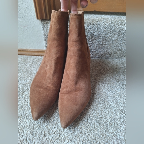 Veronica Beard Leeland Pointed Toe Suede Chelsea Boot Womens Size 9 - Picture 5 of 10